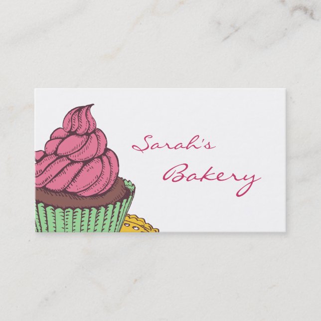 Bakery Cupcake Business Cards (Front)
