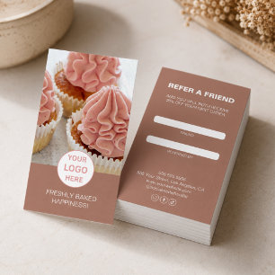 Bakery Custom Logo Business Referral Card