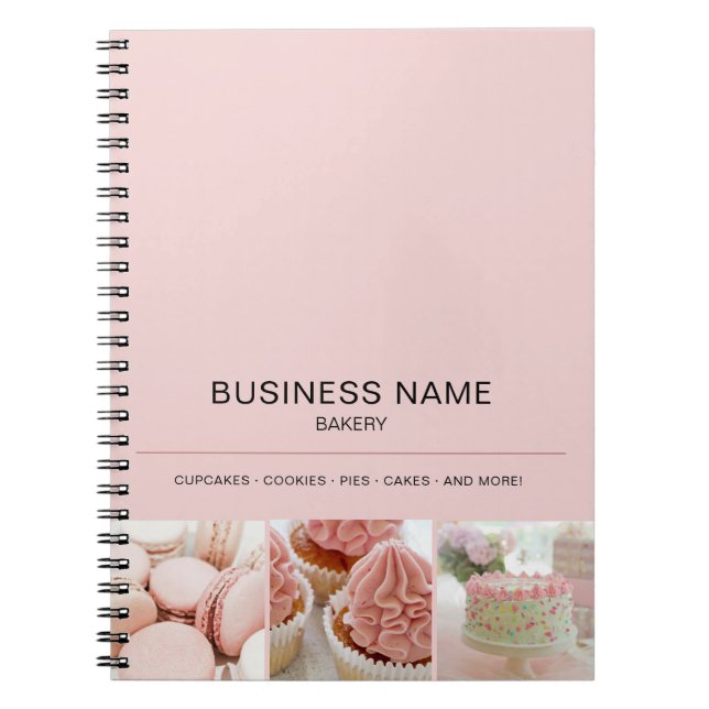 Bakery Custom Photo Business Notebook (Front)