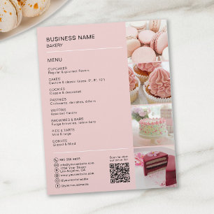 Bakery Custom Photo QR Social Media Icons Menu