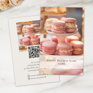 Bakery Custom Photo Social Media QR Code Flyer