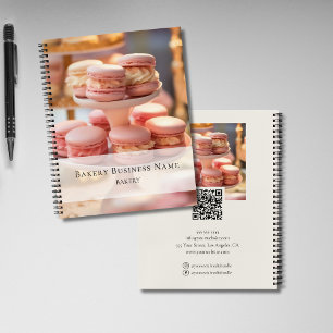 Bakery Custom Photo Social Media QR Code Notebook