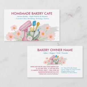 Bakery Customizable Cafes Cake Business Card