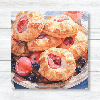 Bakery Dessert Croissant Canvas Print
