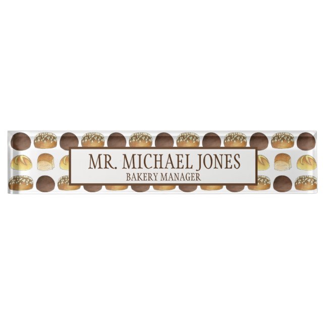 Bakery Dinner Bread Rolls Buns Boulangerie Nameplate (Front)