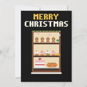 Bakery Display Pixel Art Christmas Card