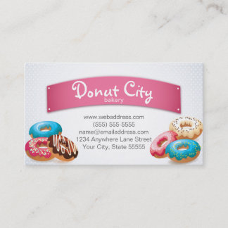 Bakery Doughnut Business Card Design Template