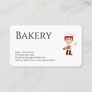 bakery editable business card