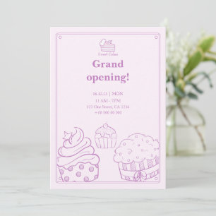 bakery grand opening invitation