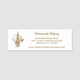 Bakery Homemade recipe Cooking chef Name Tag