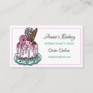 Bakery   Ice Cream Cake  Baking Business Card