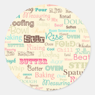 Bakery Lingo {Round Stickers} Classic Round Sticker