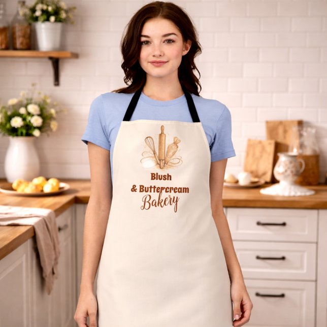 Bakery Logo Pastry Shop Branding Apron (Creator Uploaded)