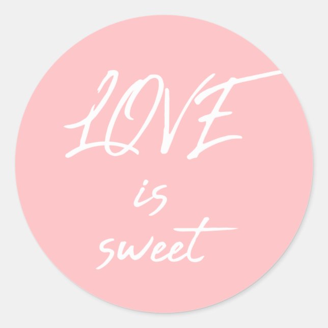 Bakery Love Is Sweet Business Packaging Stickers (Front)