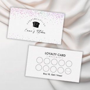 Bakery Loyalty Card Rainbow Glitter Bread Logo