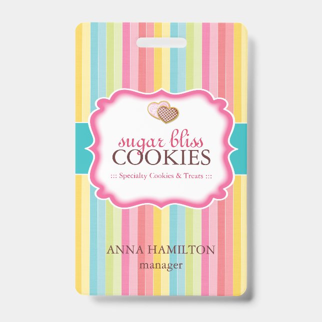 Bakery Manager Employee Badge (Front)