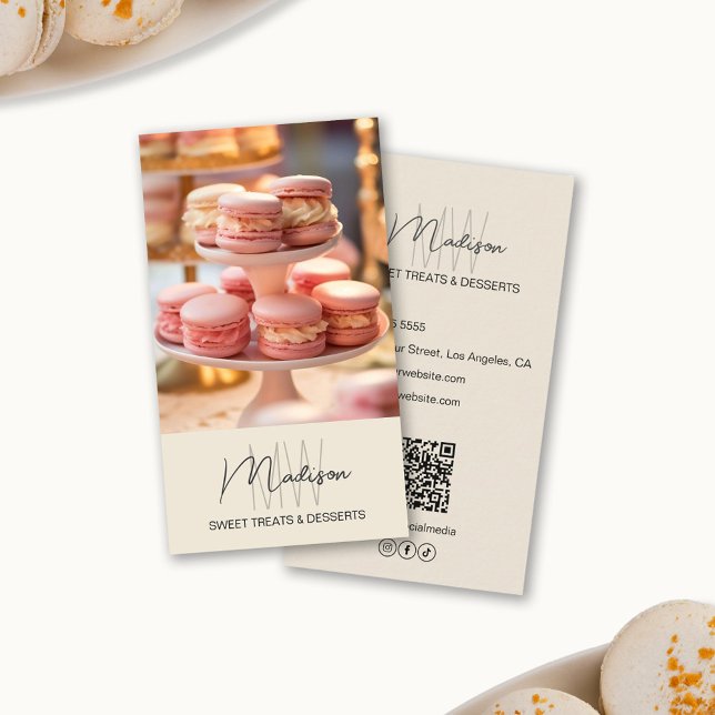 Bakery Monogram Logo Beige Business Card (Bakery Monogram Logo Beige Business Card)