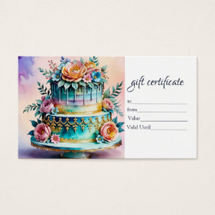 Bakery Monogram Logo Business Gift Certificate