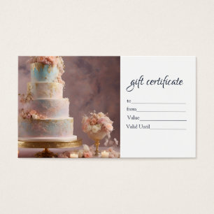 Bakery Monogram Logo Business Gift Certificate