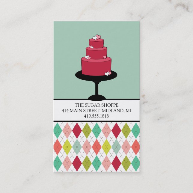 Bakery or Cake Designer Business Cards (Front)
