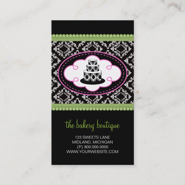 Bakery or Cake Shop Business Cards (Front)