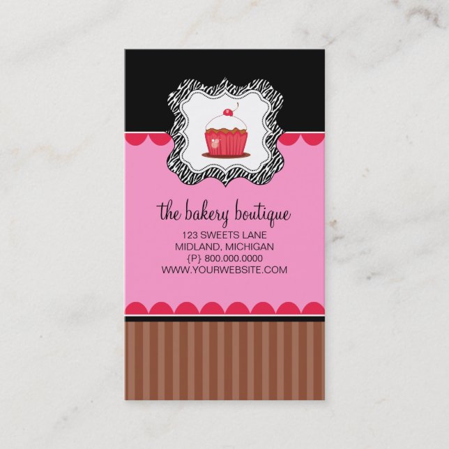 Bakery or Cupcake Shop Business Cards (Front)