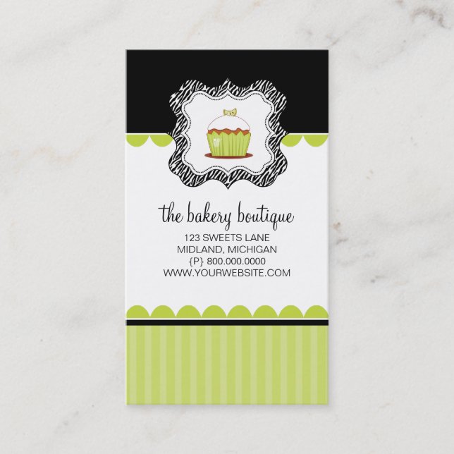 Bakery or Cupcake Shop Business Cards (Front)