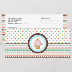 Bakery or Cupcake Shop Gift Certificates