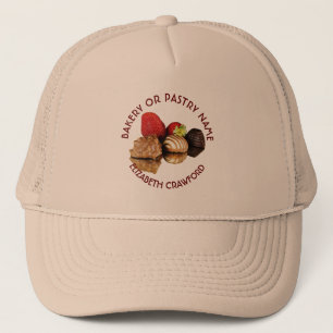 Bakery Or Pastry Sweets Cake Shop With Your Name Trucker Hat