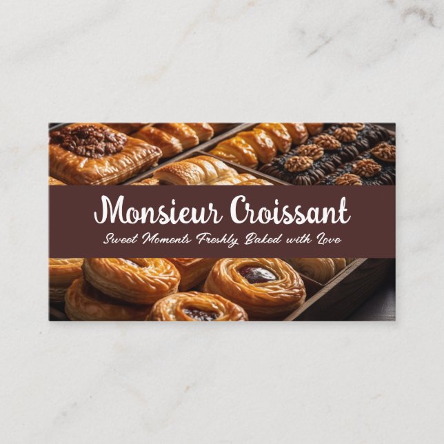 Bakery | Pastries | Baked Goods Business Card (Front)