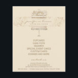 Bakery Pastries Custom Decorated Birthday Cake Flyer<br><div class="desc">Bakery Pastries Custom Decorated Birthday Cake</div>