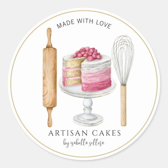 Bakery Pastry Chef Baker Cake Product Labels (Front)