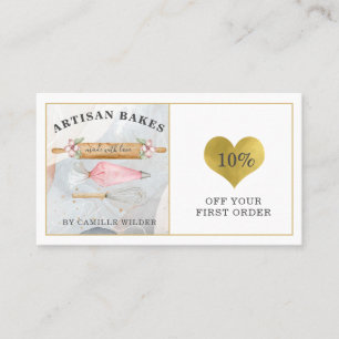 Bakery Pastry Chef Baker Discount Card