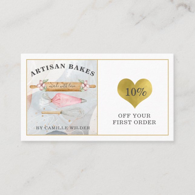 Bakery Pastry Chef Baker Discount Card (Front)