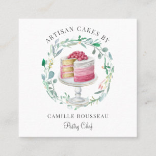 Bakery Pastry Chef Baker Square Business Card