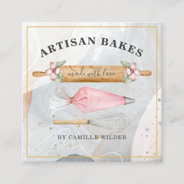 Bakery Pastry Chef Bakers Tools Business Card (Front)
