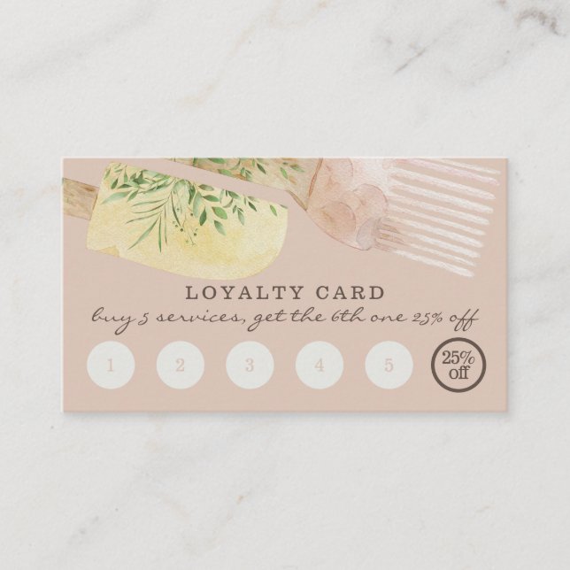 Bakery Pastry Chef Bakers Tools Loyalty Punch Business Card (Front)