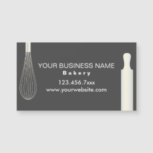Bakery Pastry Chef Baking Business Card Magnets