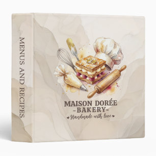 Bakery Pastry Chef Baking Desserts Recipe Cookbook Binder