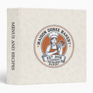 Bakery Pastry Chef Baking Desserts Recipe Cookbook Binder