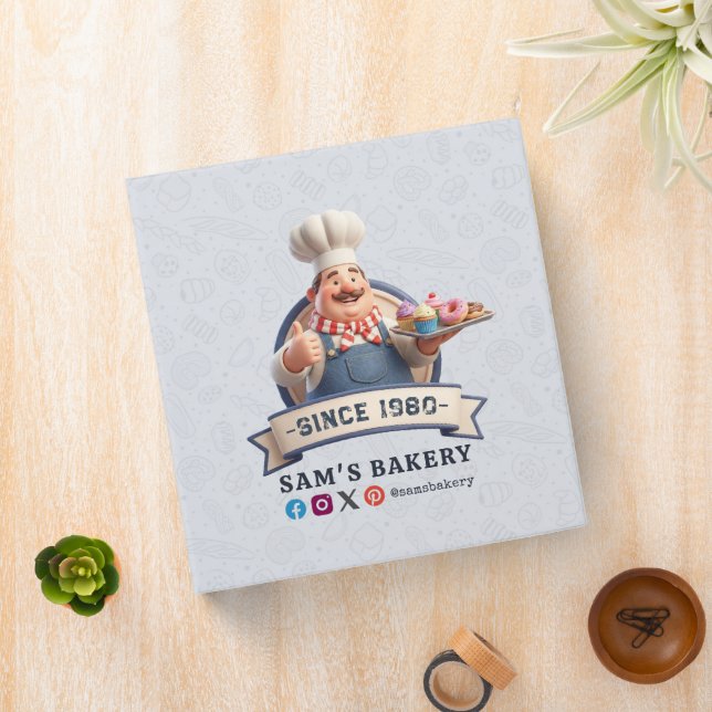 Bakery Pastry Chef Baking Desserts Recipe Cookbook Binder (In Situ)