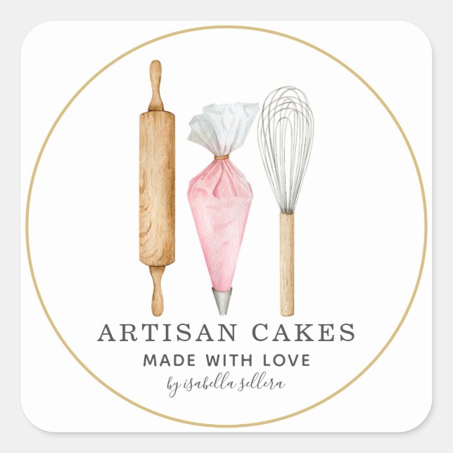 Bakery Pastry Chef Baking Tools Product Label (Front)