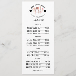 Bakery Pastry Chef Baking Utensils business  Menu
