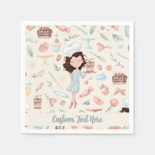Bakery Pastry Chef Cake Decoration Personalized Napkin