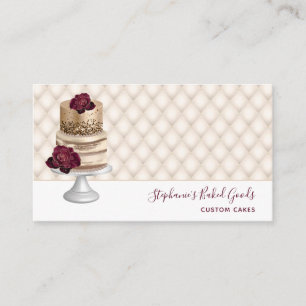Bakery Pastry Chef Custom Cake Business Card