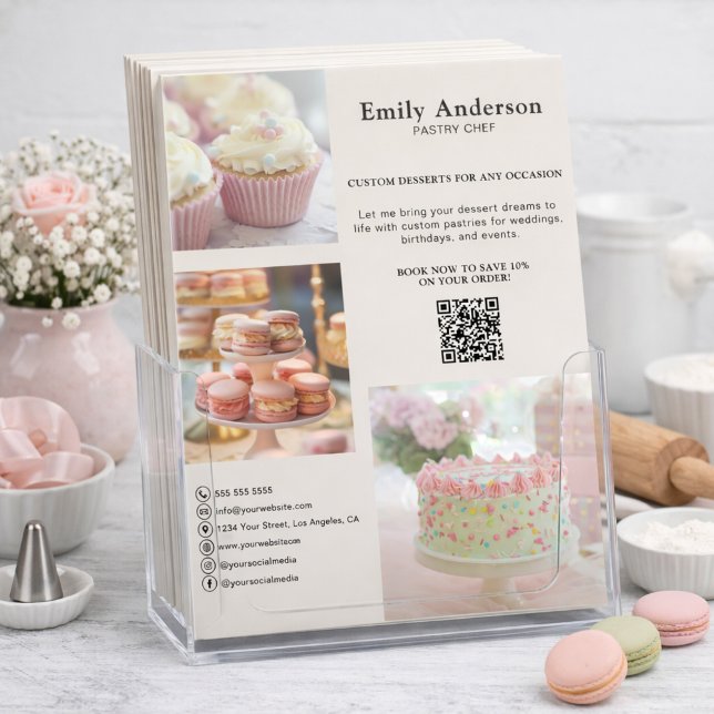 Bakery Pastry Chef Services Promotional Flyer (Bakery Pastry Chef Services Promotional Flyer)