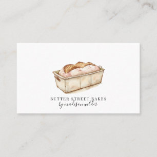 Bakery Pastry Chef Watercolor Baker Business Card