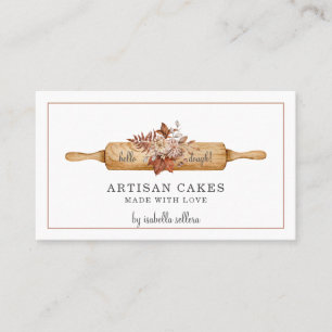 Bakery Pastry Chef Watercolor Baking Utensils Business Card
