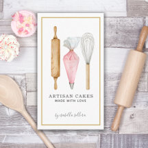 Bakery Pastry Chef Watercolor Baking Utensils