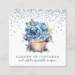 Bakery Pastry Chef Watercolor Cupcake Baker Square Business Card